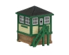 Graham Farish 42-182G Ground Frame Hut (Small Signal Box) Green and Cream N Gauge Scenecraft Pre-Painted Building