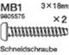 Tamiya 19805575 / 9805575 3x18mm Tapping Screw