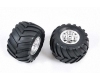 Tamiya 19805619 / 9805619 Rear Tyre & Wheel (2) For 58242 - Wild Willy II