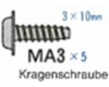 Tamiya 19805662 / 9805662 3x10mm Flange Tapping Screw (5pc)