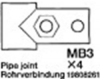 Tamiya 19808261 / 9808261 Pipe Joint *4 for 58441 Buggy Champ 2009