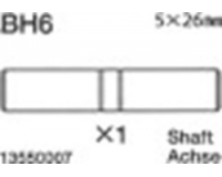 Tamiya 13550007 / 3550007 5x26mm Shaft *1 for 58441 Buggy Champ 2009