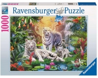 Ravensburger 1000 Piece Jigsaw Puzzle - Family Of White Tigers - 199471