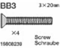 Tamiya 19808239 / 9808239 3x20mm Hex Countersunk Screw 58431