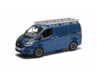 Pre-Order Corgi VA15104 Ford Transit Custom Sport, Chrome Blue 1:43 (Due Approx Feb 2025)