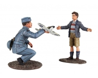 Britains Soldiers B25027 RAF Pilot with Model Spitfire and Child - 2 Piece Set ###