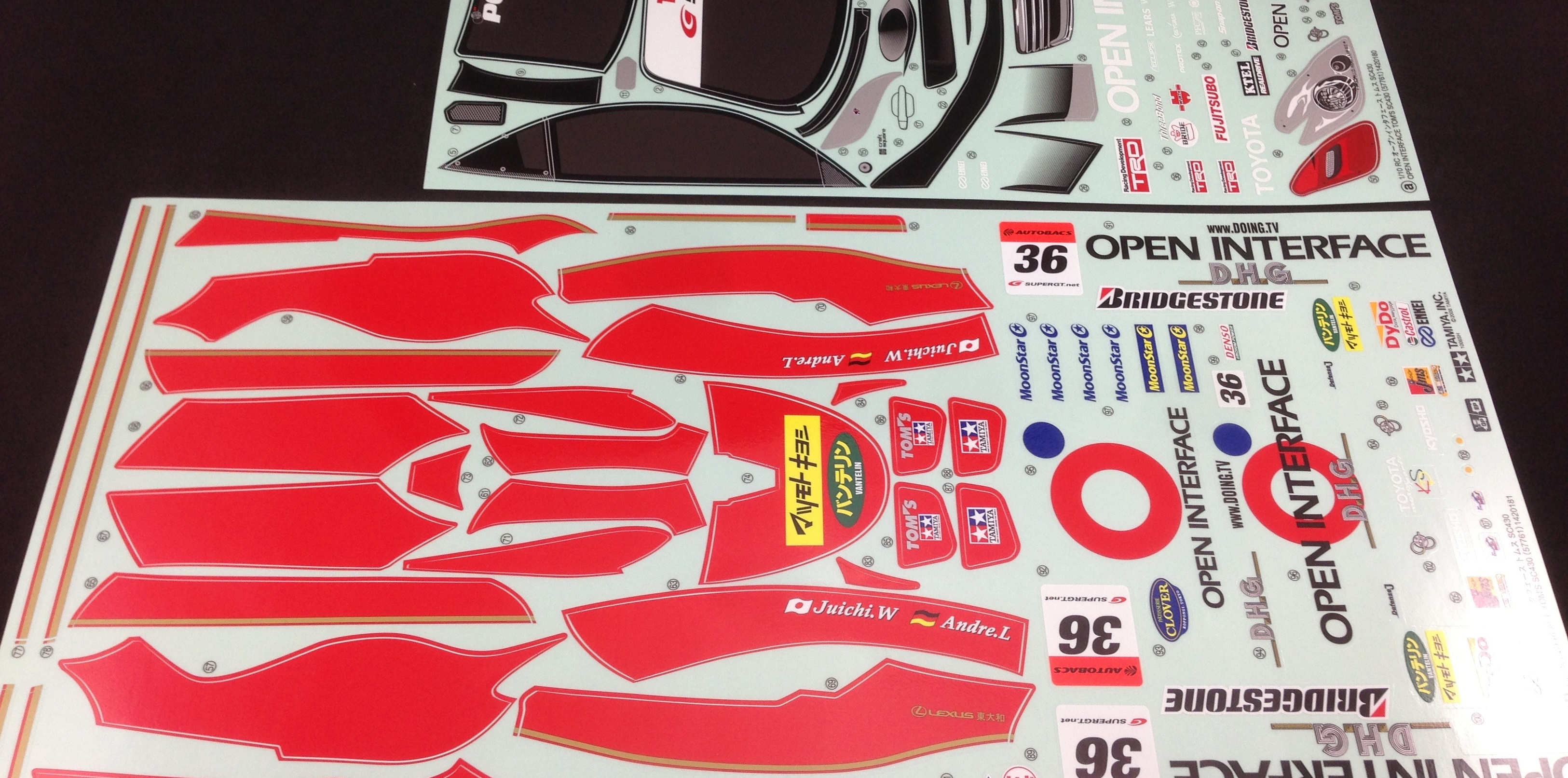 Tamiya 11420181 / 1420181 Open Interface Toms Sticker Pack (OSO)