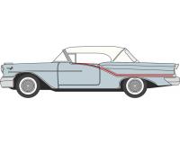 Pre-Order Oxford 87OC57003 1957 Oldsmobile 88 Convertible (Closed) Juneau Gray/Accent Red/White 1:87 (Estimated Release: Quarter 2/2024)