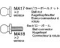 Tamiya 19805624 / 9805624 6mm Ball Connector & Ballnut (2)