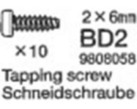 Tamiya 19808058 / 9808058 2x6mm Tapping Screw (Md1 X 10)