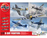 Airfix A50192 D-Day Fighters Gift Set 1:72 Scale (5 Plane Kits, includes paint and glue)