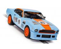 EX DISPLAY: Scalextric Car C4209 Aston Martin V8 - Gulf Edition - Rikki Cann Racing