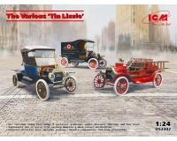 ICM DS2402 Various 'Tin Lizzie' Ford Model T Variants (Set of 3) 1:24 Model Kits