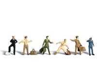 Woodland Scenics A1892 Uniformed Travellers - HO Scale People (Suit Hornby OO Sets)