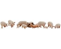 Woodland Scenics A1957 Yorkshire Pigs - HO Scale Animals (Suit Hornby OO Sets) ###