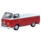 Oxford 76VW033 VW Bay Window Pick Up Poppy Red/White 1:76