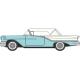 Pre-Order Oxford 87OC57002 Banff Blue/Alcan White Oldsmobile 88 Convertible 1957 (Roof Up) 1:87 (Estimated Release: Quarter 4/2023)