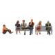 Woodland Scenics A1829 People Sitting - HO Scale People (Suit Hornby OO Sets)