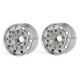 Truck: Carson C907013 1:14 Truck Front Wheel wide gray (2) ABS (for Tamiya Trucks)