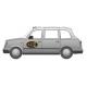 Oxford TX4004 1/43 Tx4 Taxi -  Dial A Cab  - Silver ###