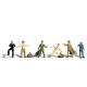 Woodland Scenics A1892 Uniformed Travellers - HO Scale People (Suit Hornby OO Sets)