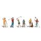 Woodland Scenics A1907 Golfers - HO Scale People (Suit Hornby OO Sets)